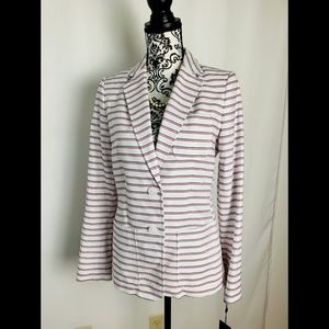 NWT Tommy Hilfiger cotton blazer a cross stripe